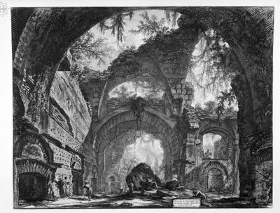 Ruinen einer Galerie von Statuen in der Villa Adriana in Tivoli von Giovanni Battista Piranesi